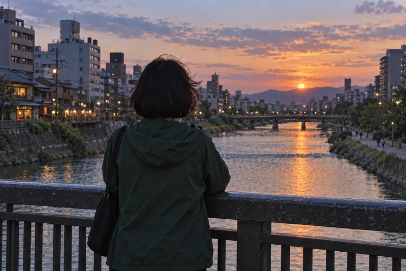 By the river